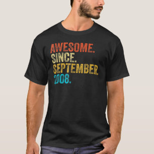 14 jaar oud Geweldige sinds september 2008 14e ver T-shirt