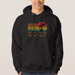 14 jaar oud Gift Boy Girl 2007 Retro 14th Hoodie