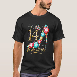 14 jaar oud zijn mijn 14e verjaardag koningin voor t-shirt