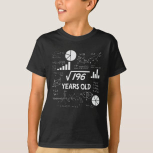 14 jaar oude Bday Geeky Wiskunde 14e verjaardagsca T-shirt