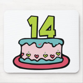 14 jaar oude Birthday Cake Muismat