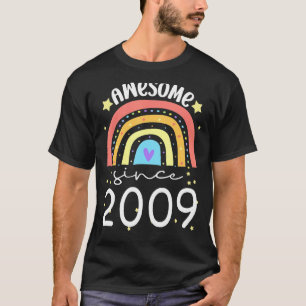 14 jaar oude dag Geweldige sinds 2009 14e verjaard T-shirt