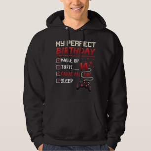 14 jaar oude gamer Gift Boy Teen 14th Perfect Birt Hoodie