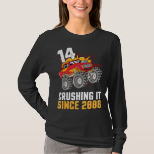 14 jaar oude gelukkige verjaardag Trucker die het T-shirt