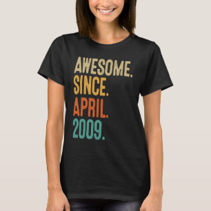 14 jaar oude Vintage april 2009 14e verjaardag 3 T-shirt