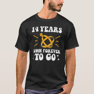 14 jaar tot 14e trouwdag t-shirt