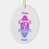 14 jaar traditioneel ivoorjaar 14e trouwdag keramisch ornament (Rechts)