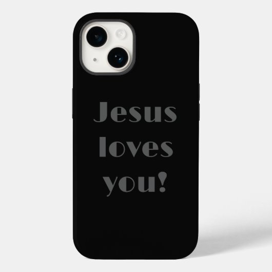 14 Jésus vous aime ! Coque Case-Mate pour iPhone (Verso)
