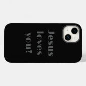 14 Jésus vous aime ! Coque Case-Mate pour iPhone (Verso (horizontal))