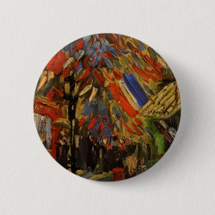 14 juli 2010 in Parijs door Vincent van Gogh Ronde Button 5,7 Cm