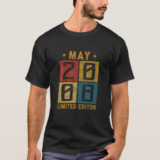 14 mei 2008, geboren in 2008 14 jaar t-shirt