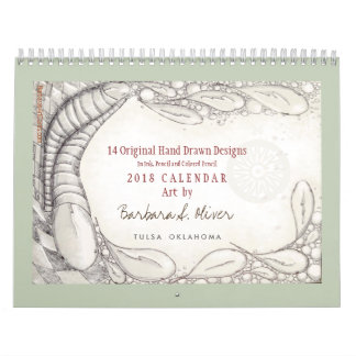 14 Oorspronkelijke tekeningen, agenda 2018 Kalender