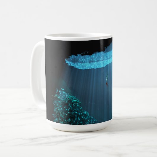 14 oz de mug avec l'image "Mayan Cenote" (Devant gauche)
