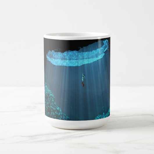 14 oz mok met "Mayan Cenote" afbeelding (Center)