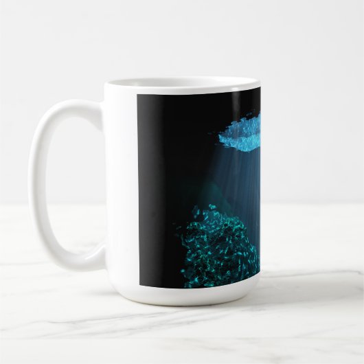 14 oz mok met "Mayan Cenote" afbeelding (Links)