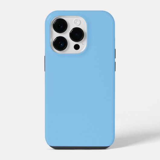 14 Plus Bleu Clair Uni, Coque pour iPhone (Verso)