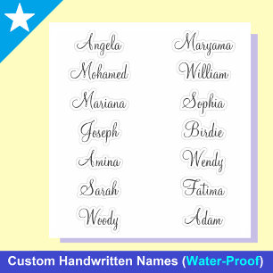 14 prénoms personnalisés Stickers Best Calligrap