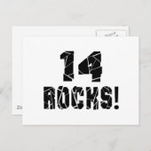 14 Rocks Verjaardag Design Briefkaart (Voorkant / Achterkant)