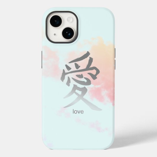 14 SYMBOLE KANJI POUR LE COQUE IPHONE LOVE SKY ET CLO (Verso)