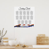 14 Tabel Gay Pride Flags Wedding Seating Chart Poster (Keuken)
