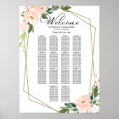 14 Tabellen Balush Geometric Wedding Seating Chart Poster (Voorkant)