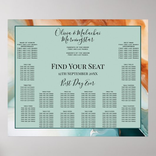 14 Tableau Agate Abstrait moderne Siège vert de la (Devant)