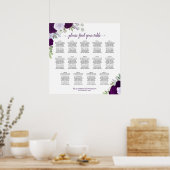 14 Tableau Boho pourpre Mariage floral tableau (Cuisine)
