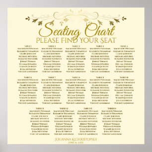14 Tableau Élégant Mariage à crème dorée