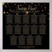 14 Tableau Mariage noir Tableau de siège avec étoi (Devant)