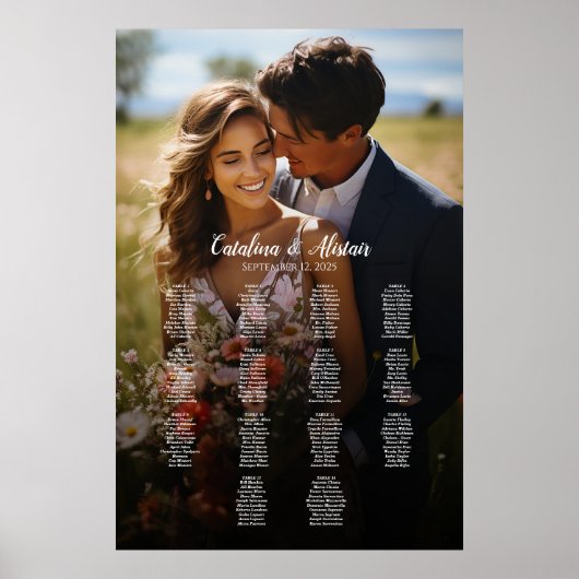 14 tables élégant tableau de sièges mariage photo (Devant)