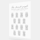14 Tables Favorite People Acrylic Seating Chart (Angle)