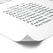 14 Tafel Eucalyptus Foliage Bruiloft Zittinggrafie Poster (Hoek)