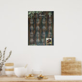 14 Tafel Rustisch Hout Gypsophila SITTING CHART Sc Poster (Keuken)