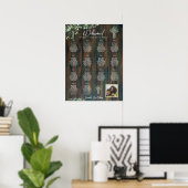 14 Tafel Rustisch Hout Gypsophila SITTING CHART Sc Poster (Thuiskantoor)