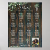 14 Tafel Rustisch Hout Gypsophila SITTING CHART Sc Poster (Voorkant)