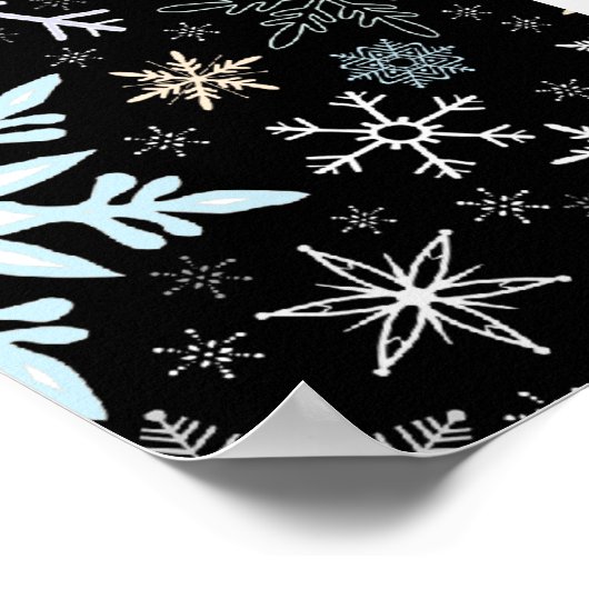 14 Tafel Winterweddenschappen Snowflake Seating Ch Poster (Hoek)