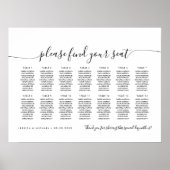 14 Tafels Modern Stoelzoeker Zitplaats Chart Poster (Voorkant)