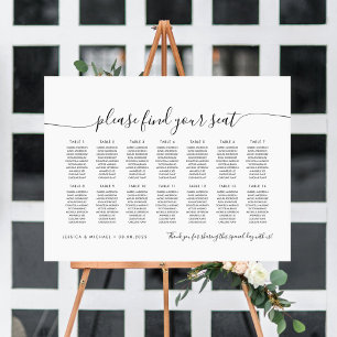 14 Tafels Modern Stoelzoeker Zitplaats Chart Poster