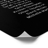 14 Tafels Vind uw Seat Black Zitkaarten Plan Poster (Hoek)