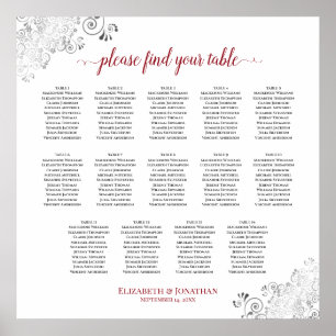 14 Tafelvriendelijk weddenschap Wit & rood Poster