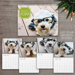 14 Volledige fotodekking - Moderne minimale vormge Kalender