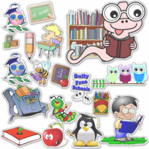 14 x 14 school sticker
