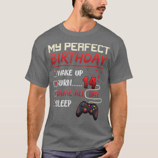 14 Year Old Gamer Gift Boy Teen 14th Perfect Birth T-shirt