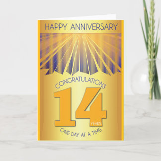 14 Year Sober Anniversary | Golden Ray 12 Step Kaart