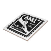 14de trouwdag Opal traditioneel Tegeltje (Zijkant)