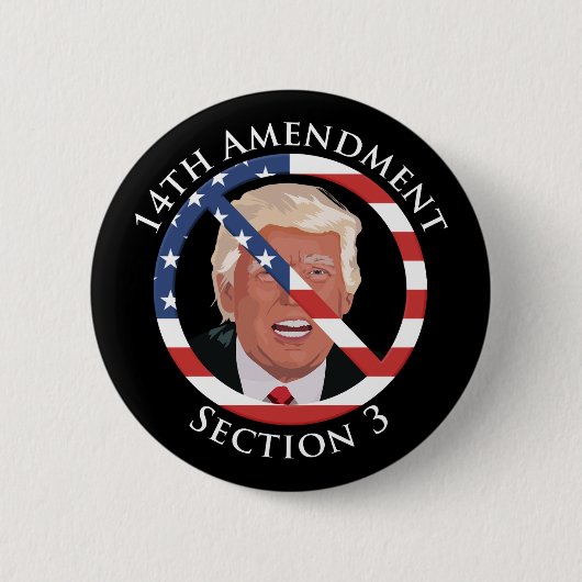 14e amendement Anti-Trump Ronde Button 5,7 Cm (Voorkant)