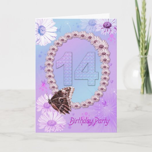14e anniversaire Invitation (Devant)