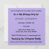 14e anniversaire Polka Dot Metallic, Invitation de (Dos)