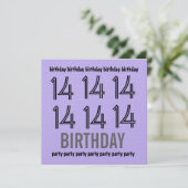 14e anniversaire Polka Dot Metallic, Invitation de (Debout devant)