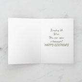 **14e ANNIVERSAIRE & VOUS ÊTES BELLE** Carte (Intérieur)